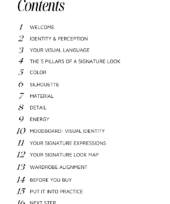 Alternative view of MY SIGNATURE LOOK Workbook